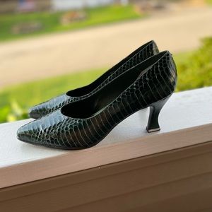 Brand: Impo Green snake skin high heels